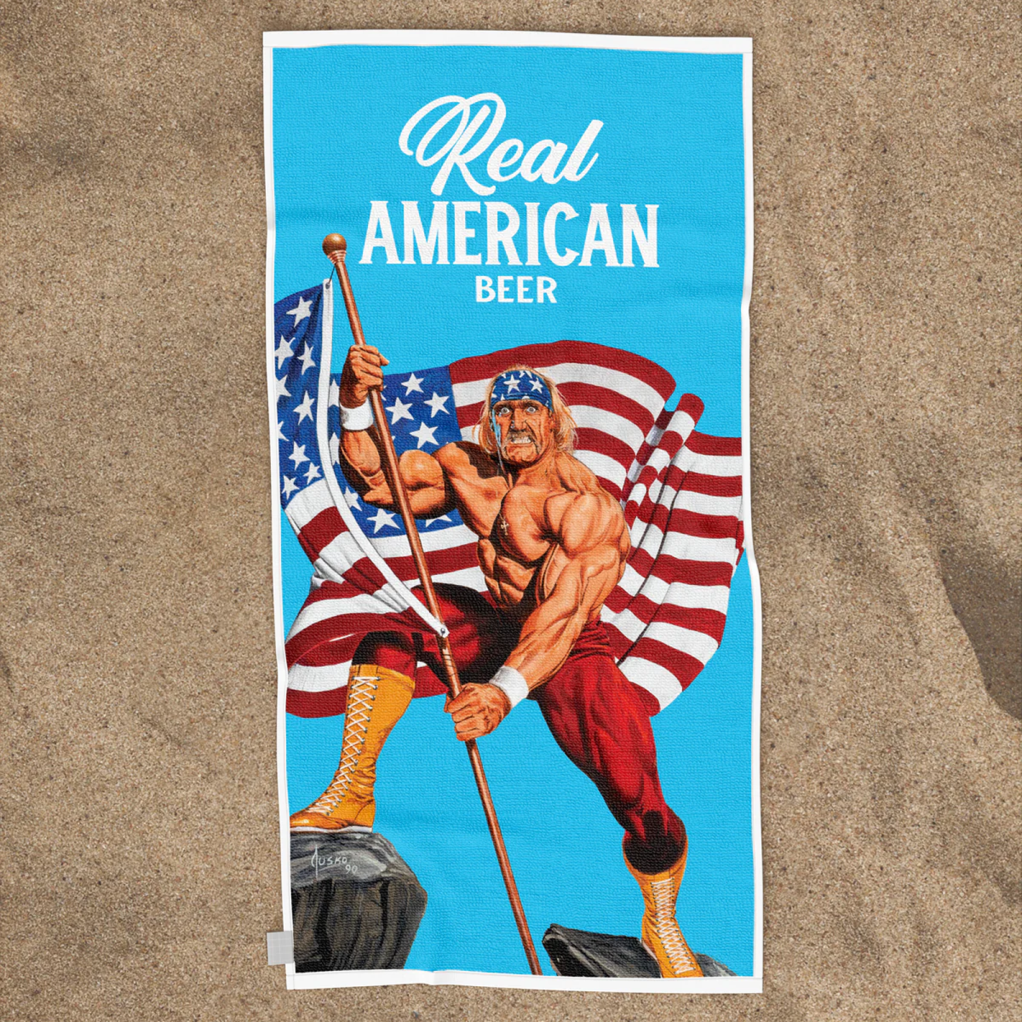 American Muscle Beach Towel